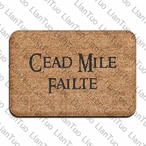 LianTuo Cead Mile Failte Vintage 15.7 X 23.6 in Absorbent Non Slip Floor Rug Door Mat