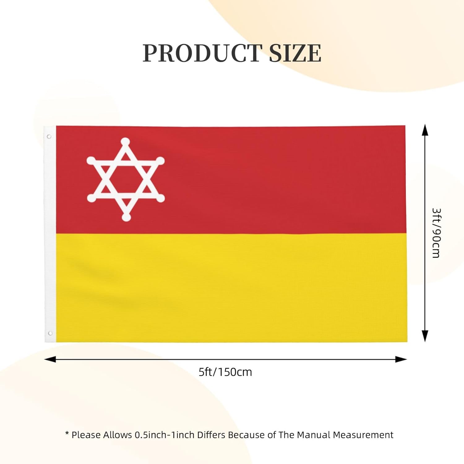 Flag Of Sephardi Jews Flags For Outside Double Sided Flag 3x5 Outdoor Decoration Banner Flags With 2 Brass Grommets Patio Lawn Flags