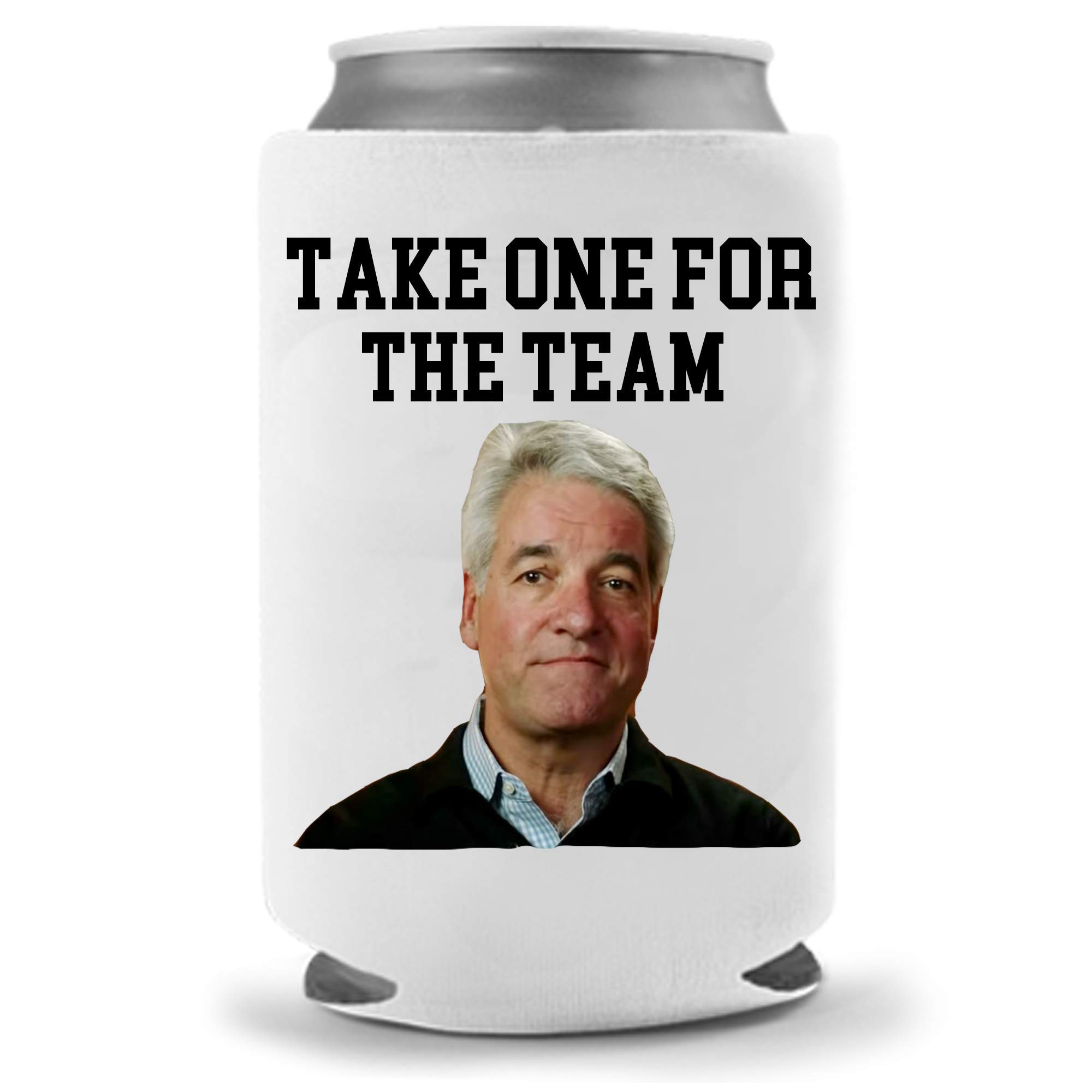 Fyre Festival Andy King Beer Coolie - Take One for the Team - Funny Gag Party Gift Beer Can Cooler | Funny Joke Drink Can Cooler | Beer Beverage Holder - Beer Gifts Home - Quality Neoprene Can Cooler
