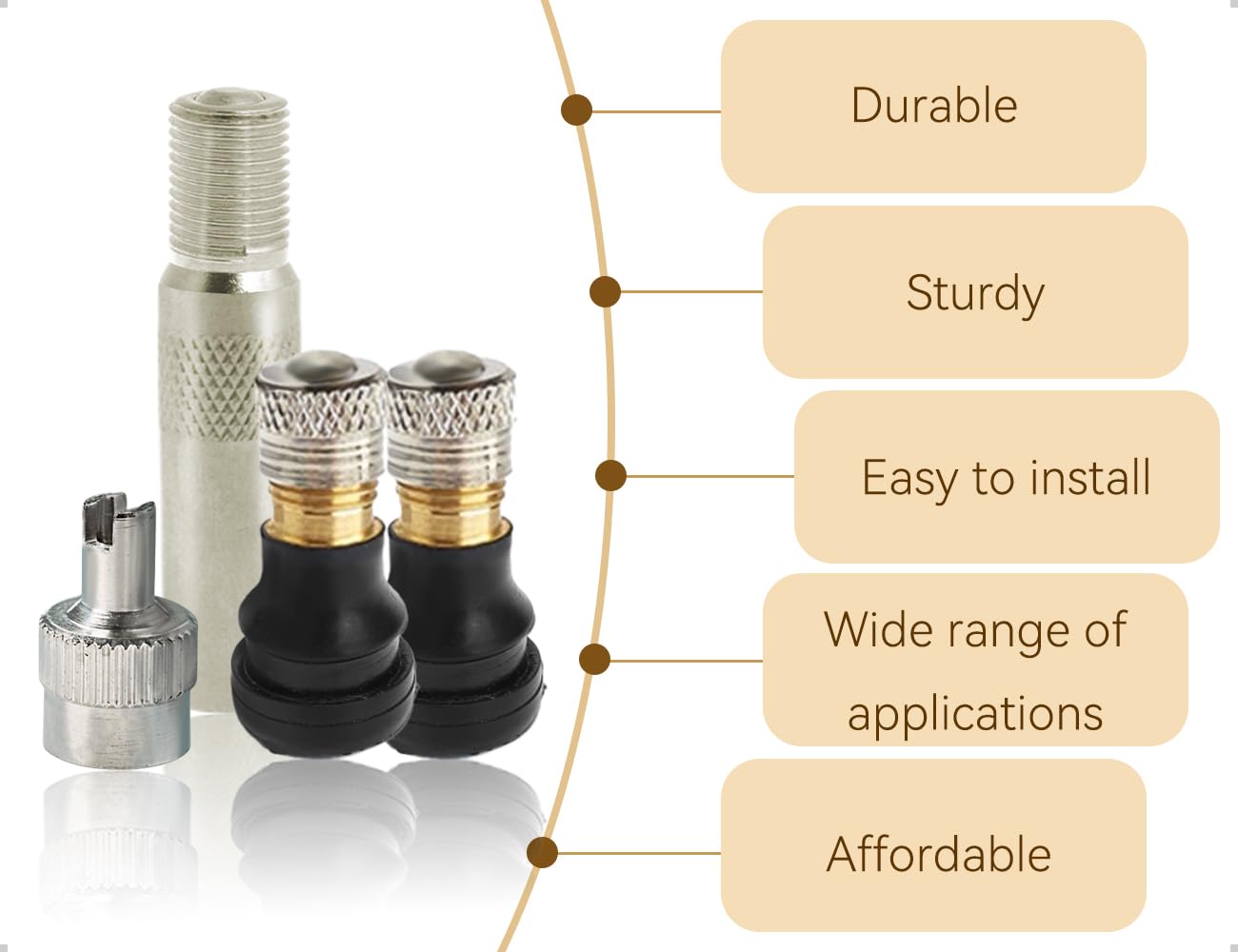 Produktbild von Emezddo Ventilverlängerung Autoventil,Verlängerungen Adapter Mit Ausdreher Für Laufräder,Motorräder,Autos,Kompatibel Mit Ninebot E Scooter,Kompatibel Mit Xiaomi E Scooter