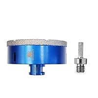 Vista 30 de Broca de núcleo de diamante de 1/4 de pulgada, 2 piezas para baldosas de porcelana, cerámica, mármol, granito, 1 sierra de diamante soldada al vacío