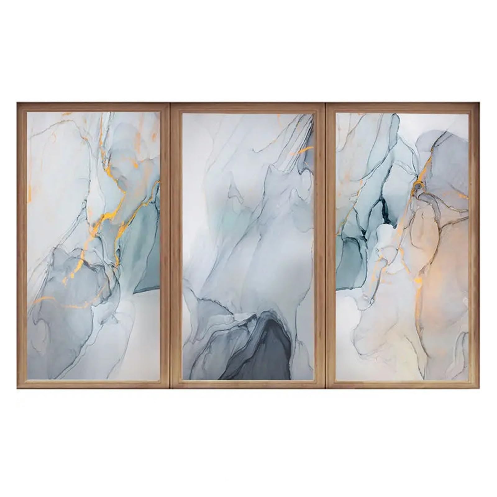 Película de ventana esmerilada de vinilo no adhesiva | Puerta de ducha multicolor for oficina en casa de varios tamaños: mármol de vidriera esmerilada(Colour-c,60x120cm)