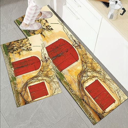 【Set di 2 tappetini da cucina perfetti】: questo set da 2 tappetini da cucina misura 45 x 120 cm+45 x 70 cm. I comodi tappetini da cucina sono buoni per piedi e gambe stanchi. Questo tappeto da cucina è perfetto per qualsiasi posto della tua casa, come pavimento della cucina, scrivania in piedi, ufficio, lavanderia, davanti al lavandino e alla stufa.