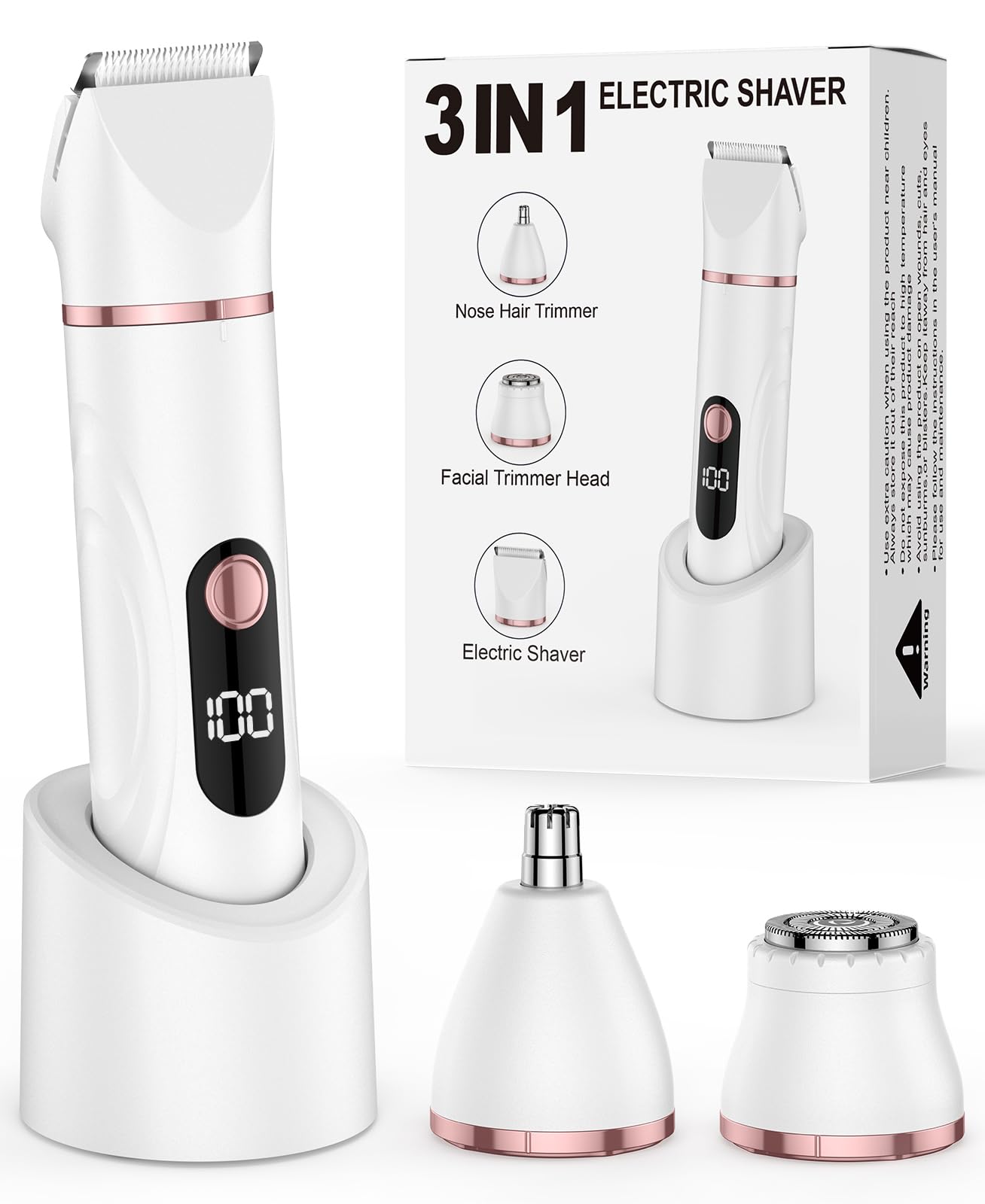 Recortadora de bikini para mujer con removedor de vello facial suave 8