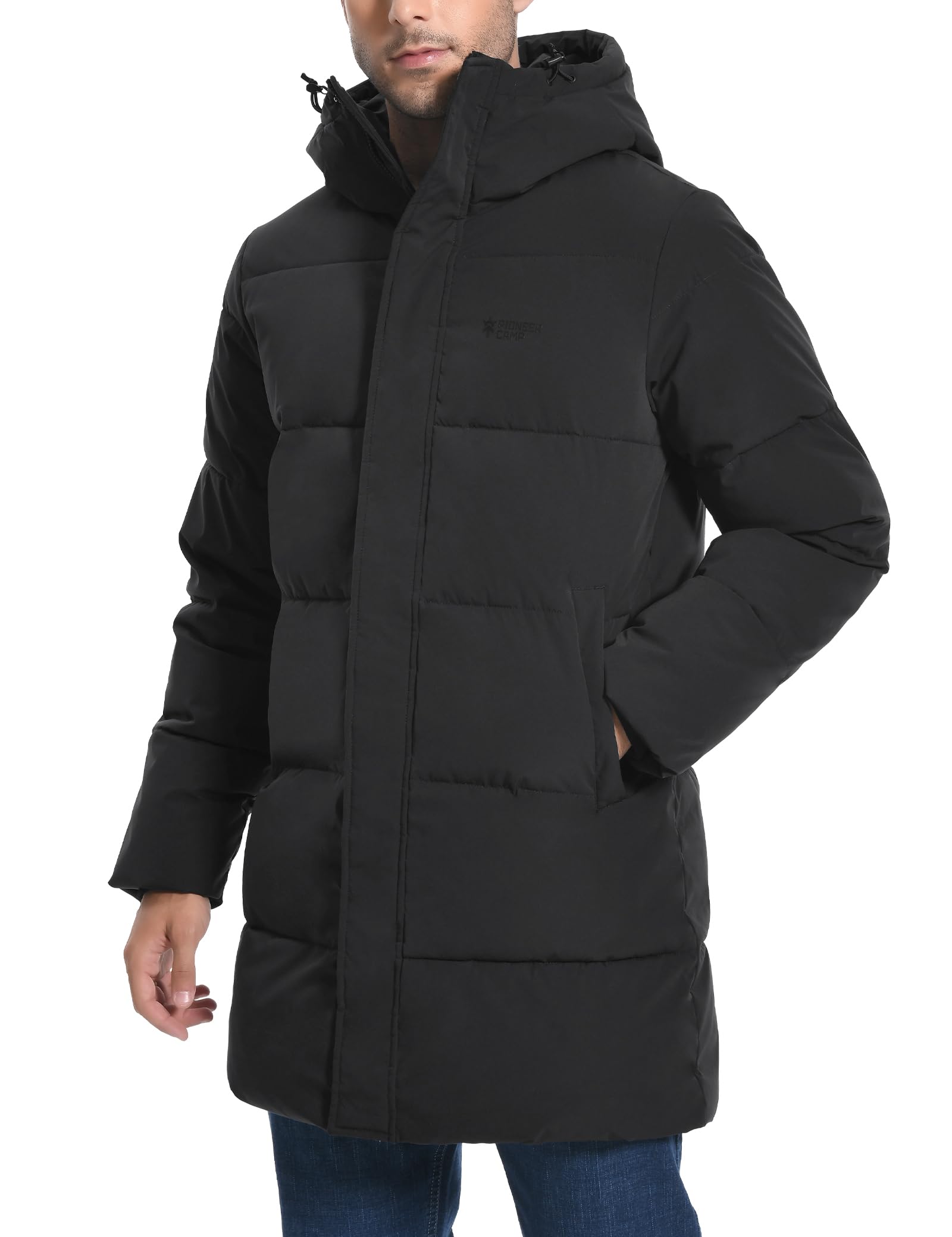 Pioneer Camp Herren Winterjacke Lang Winddicht Wasserdicht Warme Daunenjacke Winter Outdoor Parka Jacke mit Kapuze