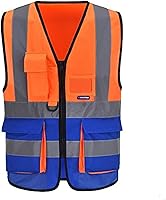 Vista 26 de Chalecos de seguridad reflectantes verdes A-SAFETY, talla 3XL