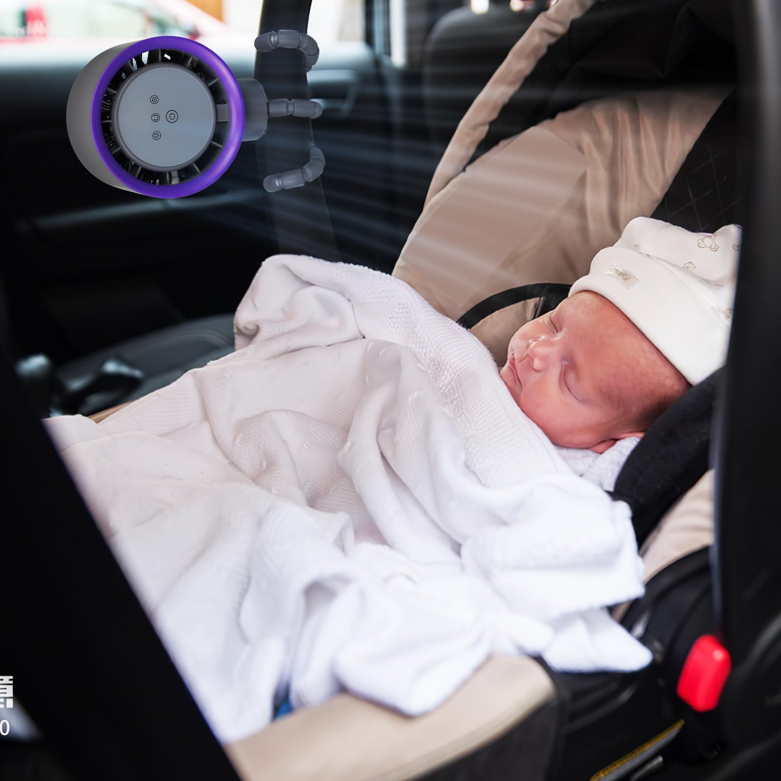 KESYOO Ventilatore portatile ricaricabile per passeggino con clip abs e opzioni di ricarica multiple per uso domestico e pisolino