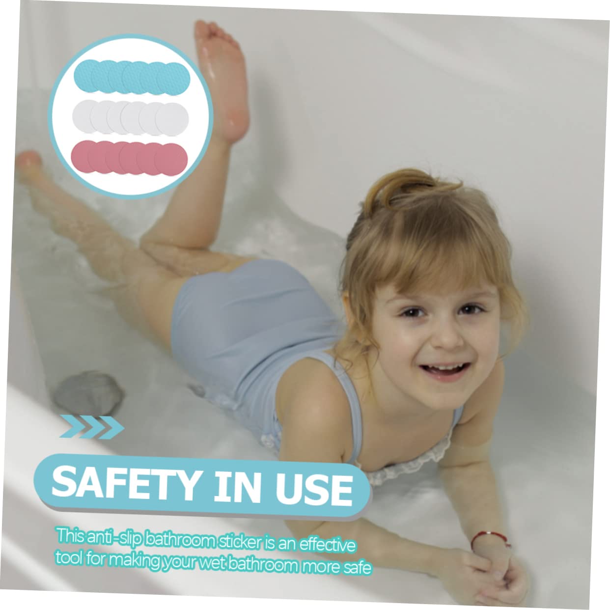 Alipis 54 Piezas Baño Pegatinas Antideslizantes Pegatinas De Botellas De Agua para Niños Pegatinas para Niños Pequeños De 2 a 4 Años Pegatinas Redondas Impermeable Peva Bañera Pegatinas
