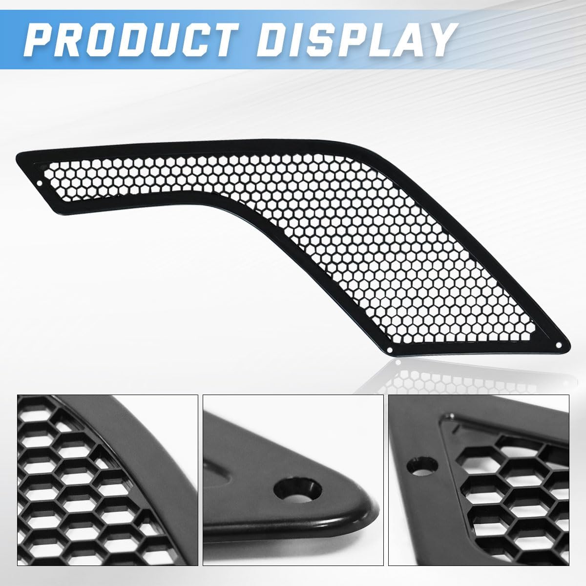 Replacement Side Hood Air Intake Grill Grille for 1997-2017 Volvo VNL Semi Trucks, Black Including Driver Left Side LHD Passenger Right Side RHD