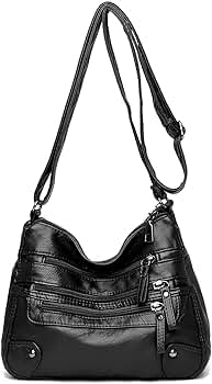 WITERY Small Crossboby Bag for Women - Soft PU Leather