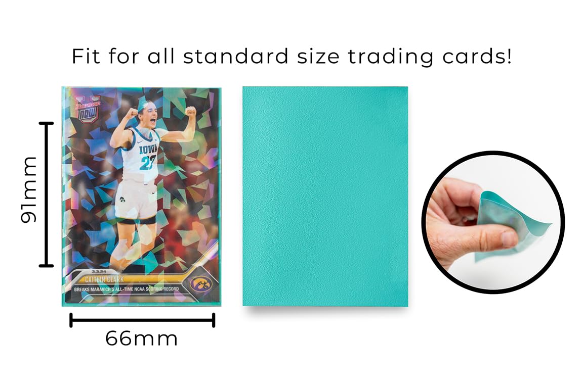 Amazon.com: Premium Preferred Protection 100 Mint Holographic Card Sleeves  Perfect Fit Shiny Trading Card Sleeves Standard Size Pokemon Sleeves