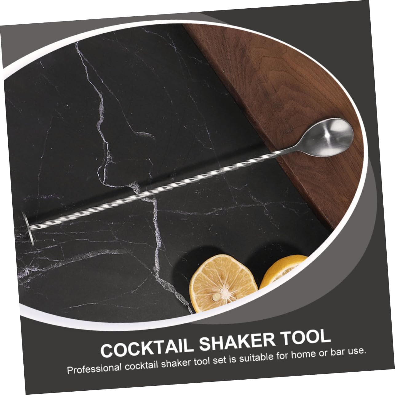 LIFKOME Cocktail Shaker in Acciaio con Base in Bambù Strumenti Bar Resistenti e Impugnatura Confortevole per Barman e Preparazione Aperitivi Casa