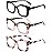 REAVEE 3 Pack Oversized Square Reading Glasses Oprah Style for Women, Blue Light Blocking Large Frame Computer Designer Fashion Readers with Spring Hinge (Black/Pink Tortoise/Tortoise Pink,1.5)