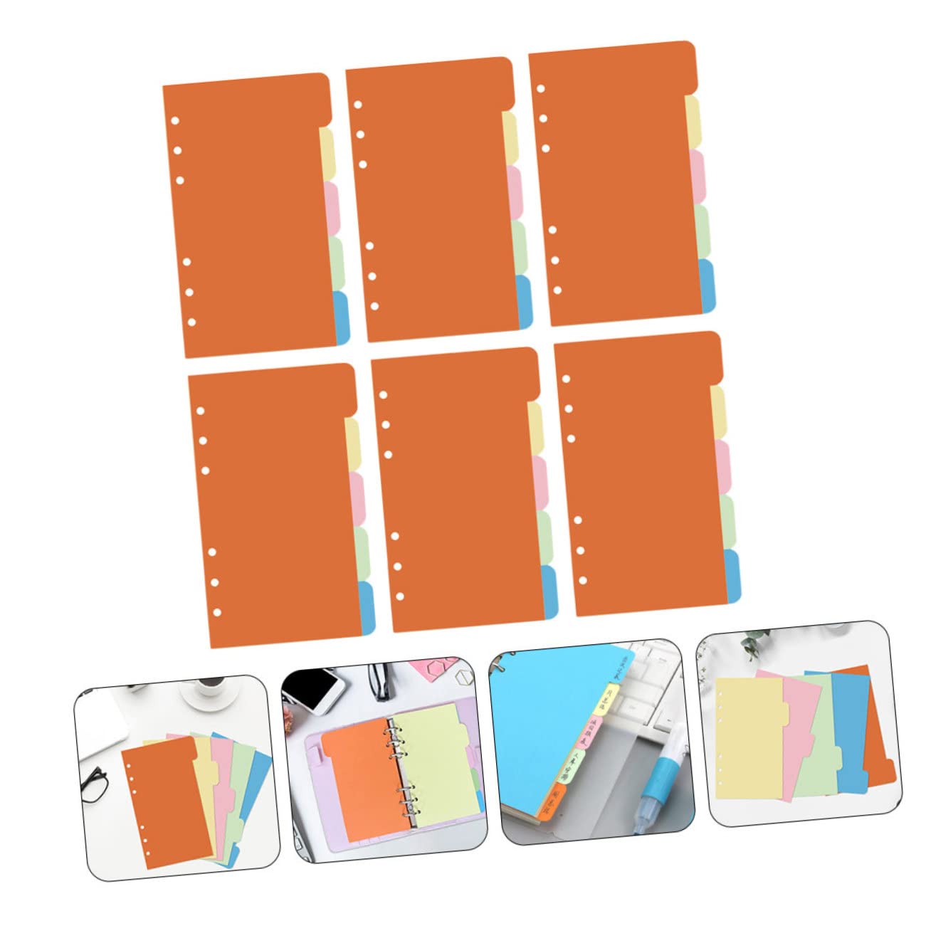 MAGICLULU 90pezzi Divisori Colorati Per Raccoglitori Facili Da Usare Per Quaderni e Planner Perfetti Per Scuola e Ufficio