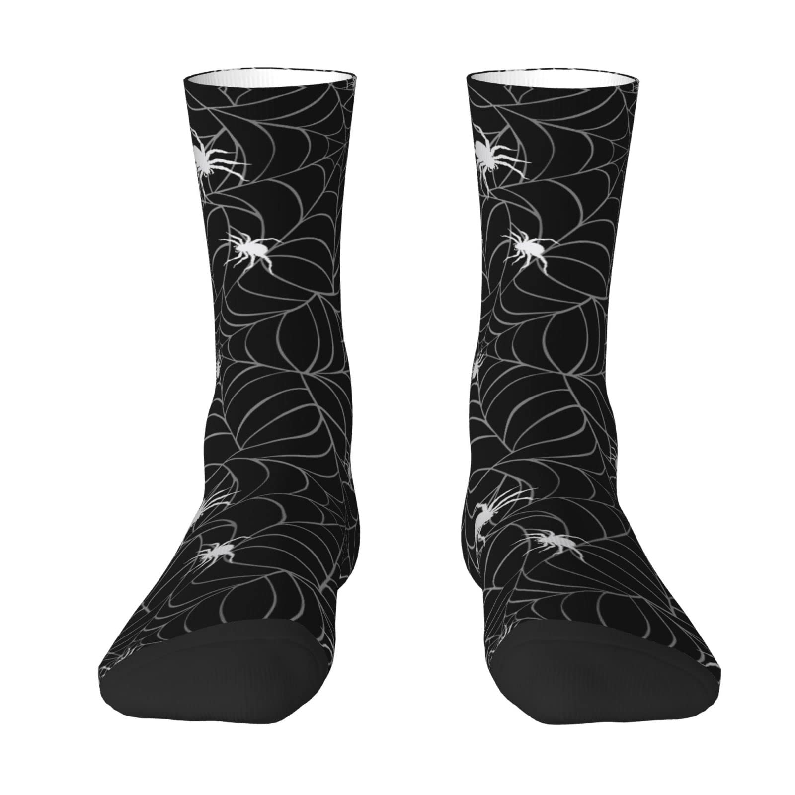 Wpamlrta Unisex Spiders On Webs 14 Socks Novelty Socks Fashion Warm Casual Crew Socks