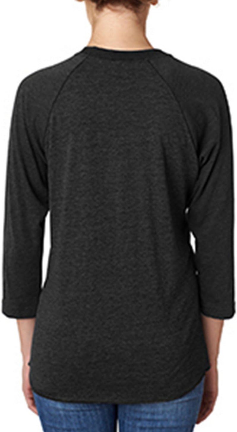 Vintage Black Tri-Blend 3/4 Raglan T-Shirt by Next Level Apparel - Image 4