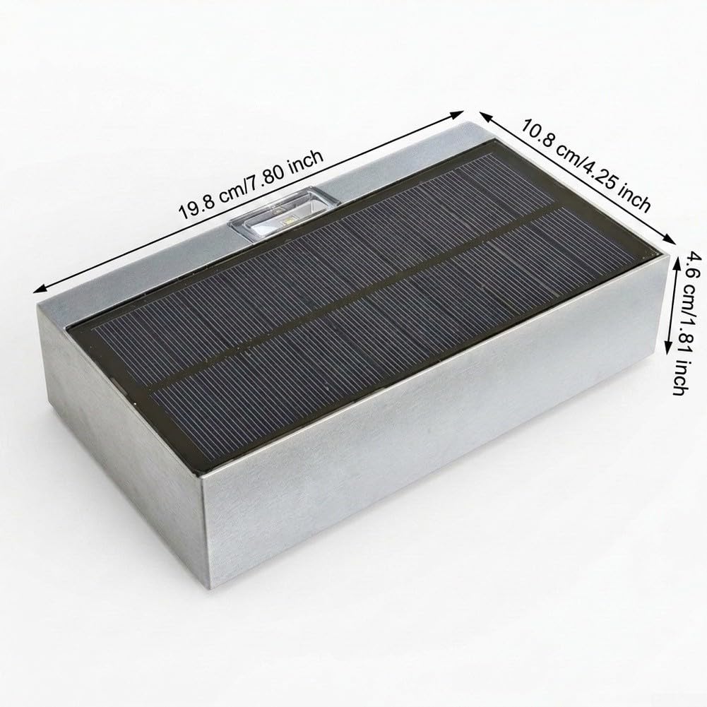Applique murale solaire d'extérieur en aluminium blanc chaud (faible