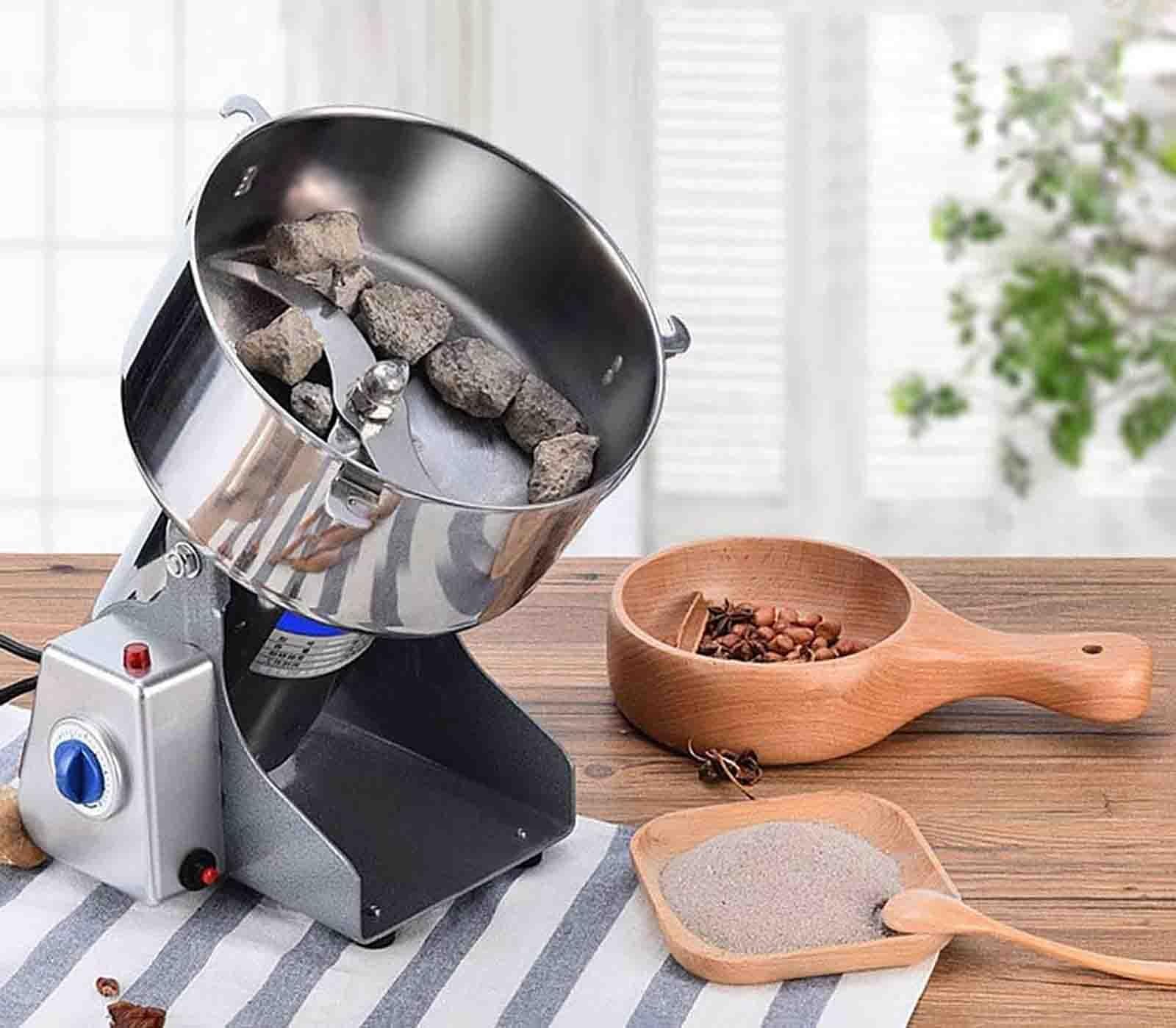 Macinino per cereali, 2500g in acciaio inox elettrico ad alta velocità, macchina per polveri di famiglia commerciale per erbe da cucina pepe spezie