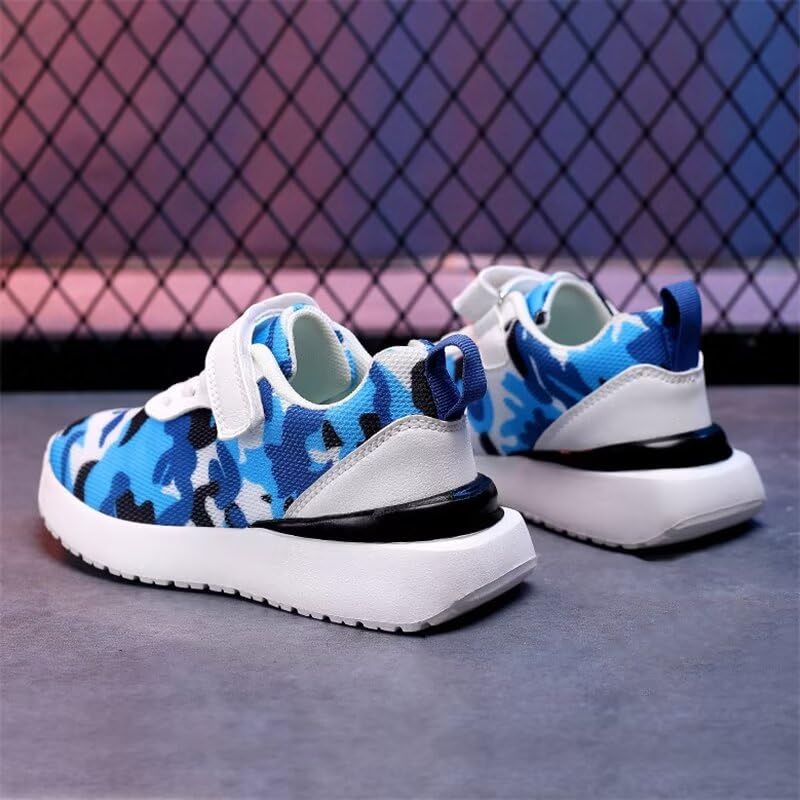 Zonkacen Children Boys Anti Skid Fashion Mesh Casual Sport Shoes for Outdoor Hiking Trekking Climbing Camping Cycling Exercise Fitness Blue Little Kid 12.5