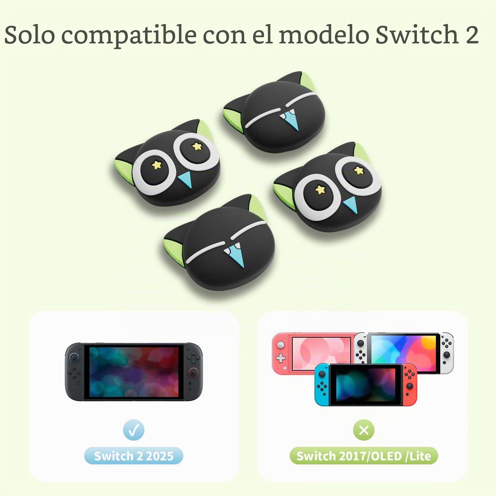 GeekShare Tapones de agarre para pulgar compatibles con Switch 2, tapas de silicona para el pulgar para Switch 2025, 4 piezas, la serie HEI