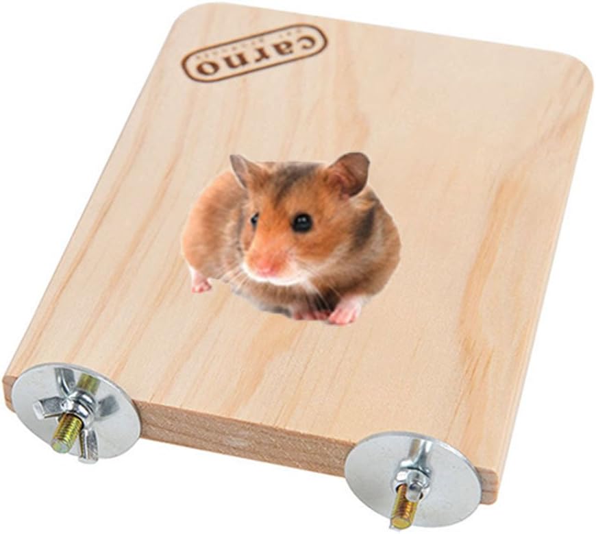 Keersi Wood Shelf Perch for Syrian Hamster Gerbil Rat Chinchillas Guinea Pig Squirrel Small Animal Sport Toy Parrot Parakeet House Cage Toy
