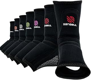 Sanabul Essential Striking Gel Ankle Guard for MMA Kickboxing | Ankle Sleeves for Men & Women | MMA Kickboxing Muay Thai Ankle Support and Protection (Pair) (Red