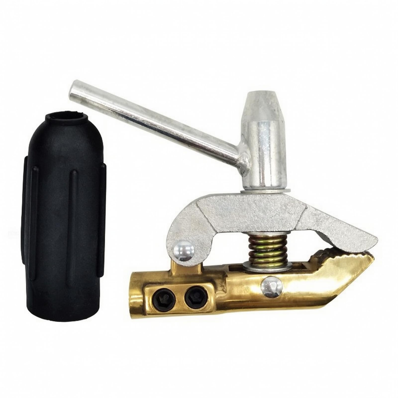 Pinza di Massa per Saldatura, style to 2 | Costruzione Robusta in Metallo, Ganasce Dentate Antiscivolo, Pinza di Massa per Saldatrice, Officina