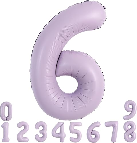 Miniatura 7 de TONIFUL Globos de números grandes de 40 pulgadas de oro rosa del 0 al 9, globos de helio de número 5 dígitos 5, globos de aluminio de Mylar para