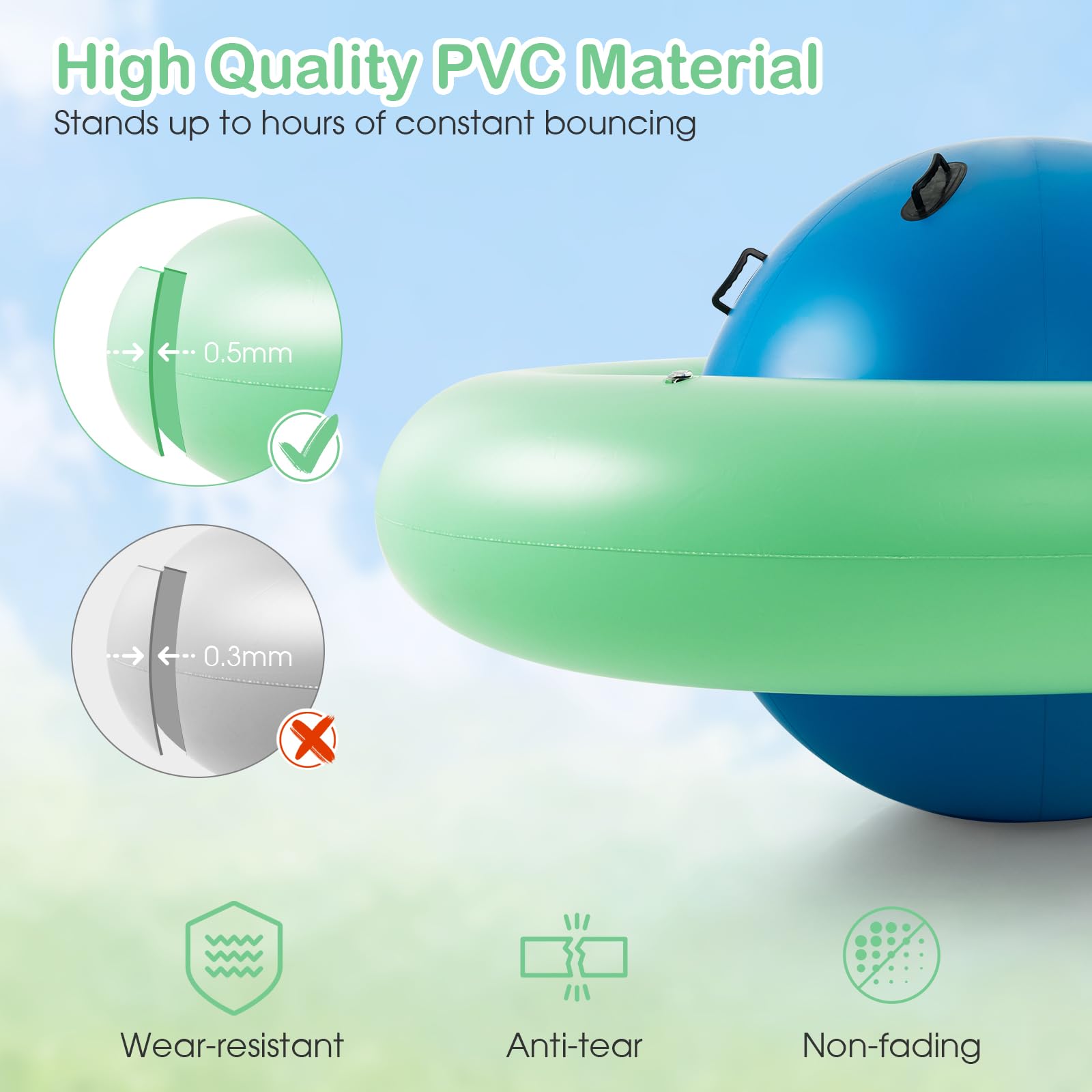 Costway 88 Inflatable Dome Climbing Rocker Kids Teeter Totter