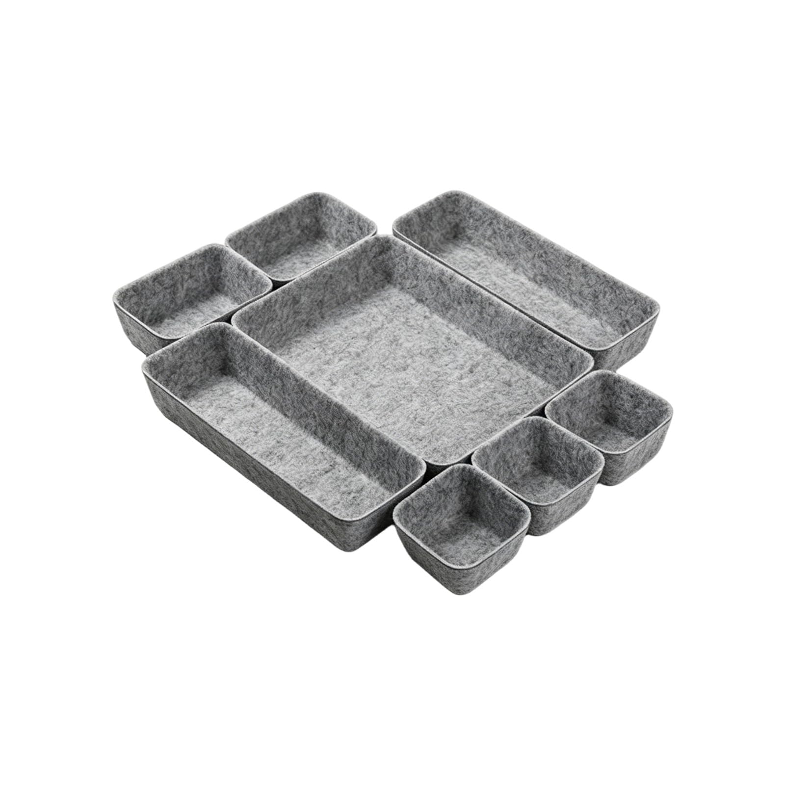 Elnwnnkc Modularized Stackable Felt Jewelry Box with Drawer Componentized Jewelry Organizers for Safe Keeping of Valuable Accessories Small Item Storage Box