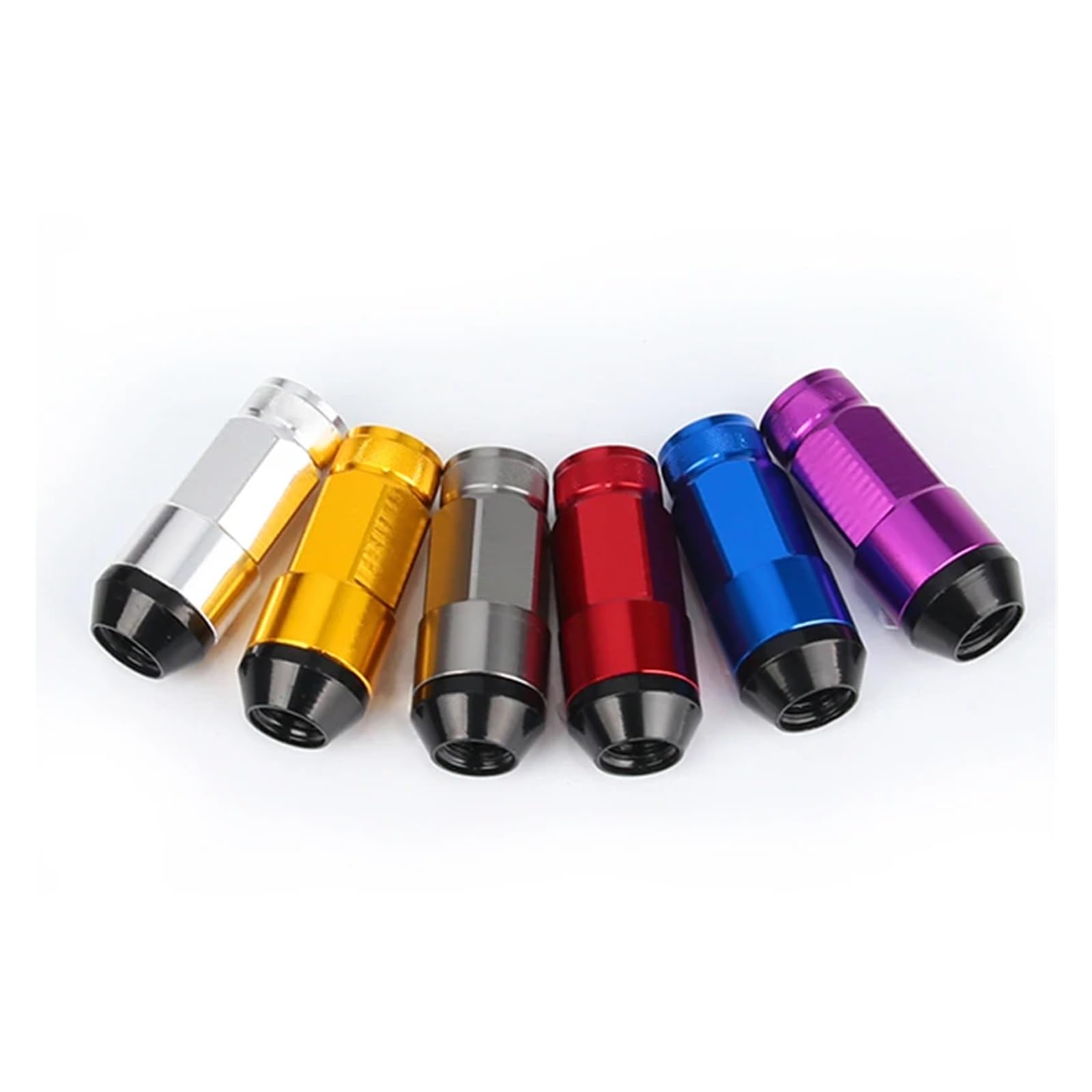 New Racing 20Pcs Set Composite Nut Anti Theft Alloy Aluminum Lock Wheel Lug Nut Bolt M12x1.5 M12x1.25(Blue,M12x1.5)