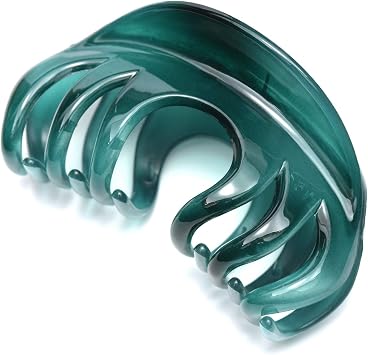 Youxuan Hair Claw for Women, 4 Inch Pretty Hair Clip, Hair Grip for Thick Hair, Niagara Blue
