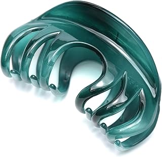 Youxuan 4 Inch Hair Claw for Women, Pretty Clip, Grip for Thick Hair, Niagara Blue