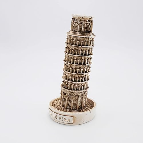 Miniatura 2 de Adorno de la Torre Inclinada de Pisa para Acuario de Peces, Decoración para Reptiles, Tortugas, Lagartos, Arañas, Acuarios, Terrarios, Construcción