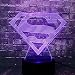 Lámpara con logotipo Superman para niños, cambio Smart Touch 7 colores, D...