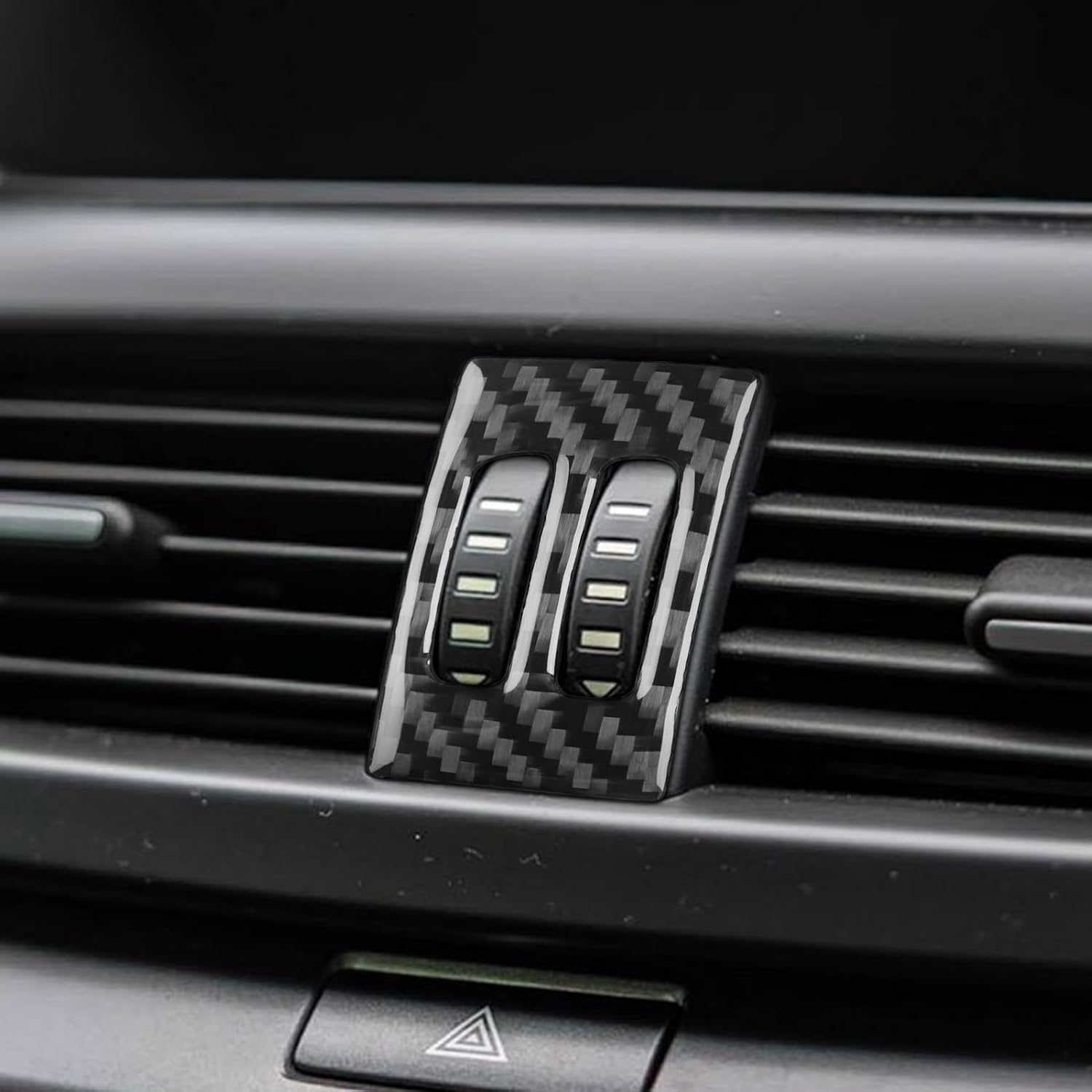 Real Carbon Fiber Interior Sticker Car Center A/C Air Vent Knob Decal Decor Accessories Cover Compatible with Pontiac G8 2008 2009/Holden Commodore 2006 2007 2008 2009 2010 Trim Black