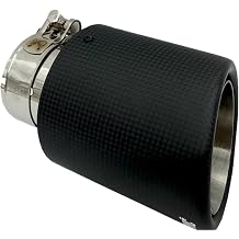 Genuine Carbon Fiber Tailpipe Stainless Steel Exhaust Pipe Universal Auto Muffler Glossy Mate Tips CarMatte curl