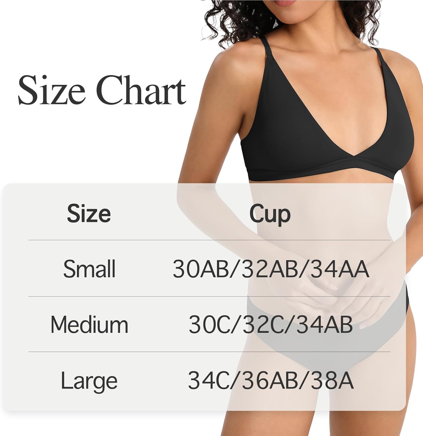 INIBUD Bralettes for Women Triangle Padded Bralette Deep V Seamless Bras No Underwire Comfortable Wireless Everyday - Image 5