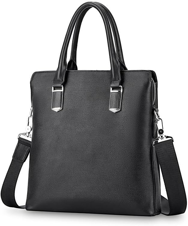 crossbody bag Leather Laptop Vertical Briefcase For Men Waterproof image 5