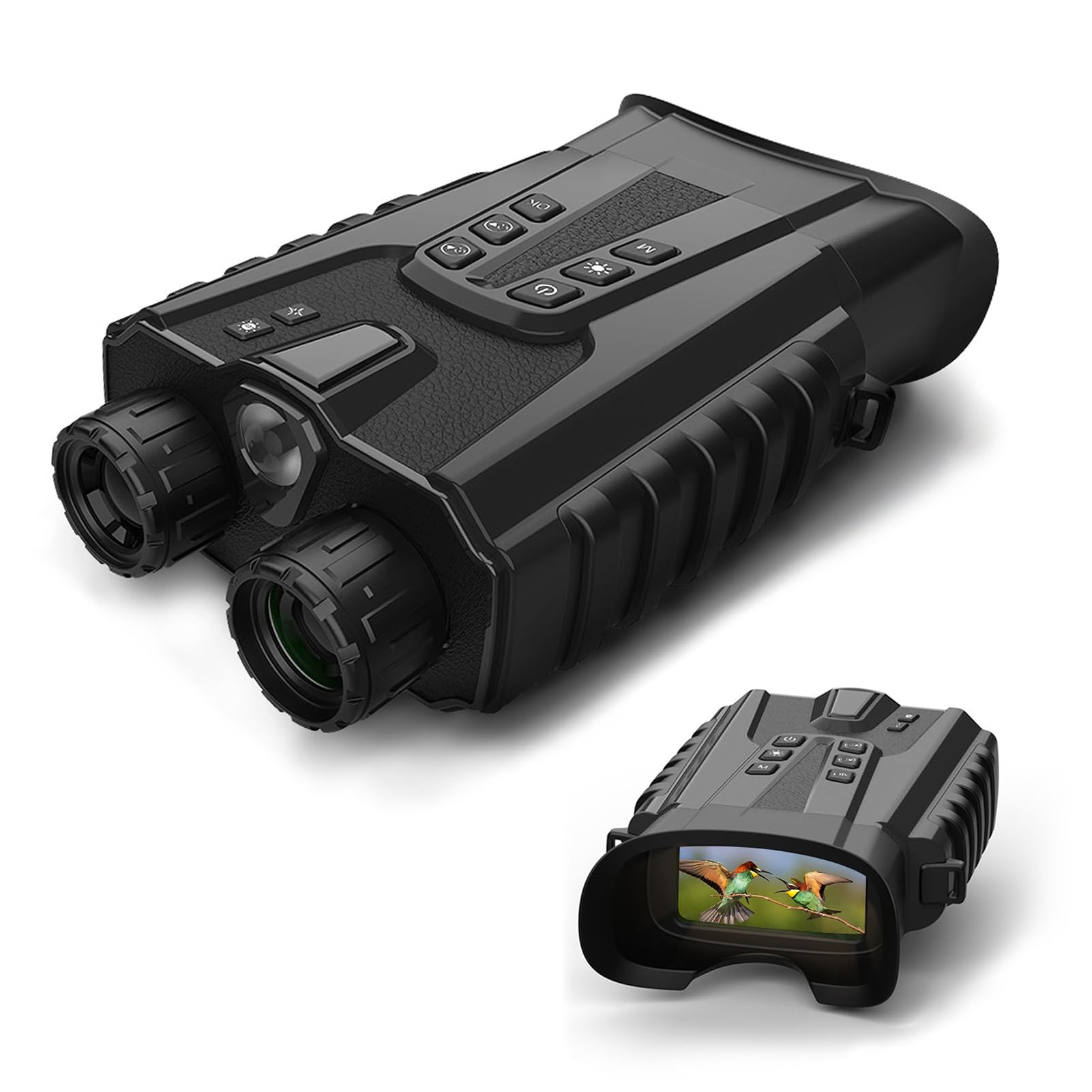 Jumelles de vision nocturne 500 m zoom optique 4x numérique 8x rechargeable 5200 mAh observation oiseaux camping chasse