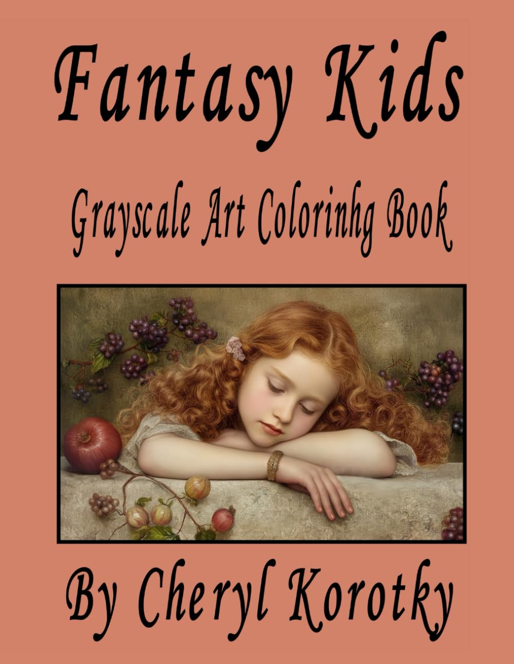 Fantasy Kids: Grayscale Art Coloring Book