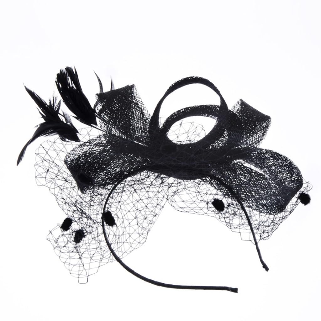 Chapeau haut de forme avec plume et serre-tête pour un mariage élégant