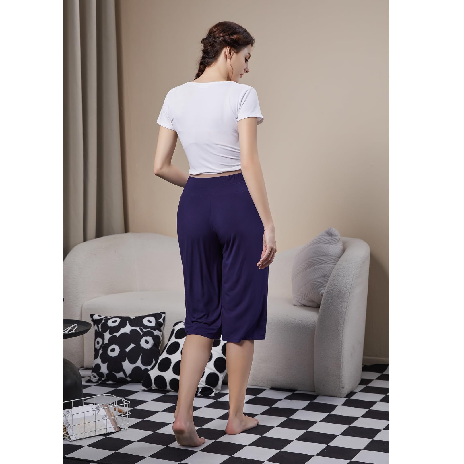 COLOMI Pantaloncini di maternità per Le Donne Modal Morbidi Joggers Pantaloni da Salotto Donne Pantaloncini Premaman Pigiama Pantaloni in Gravidanza