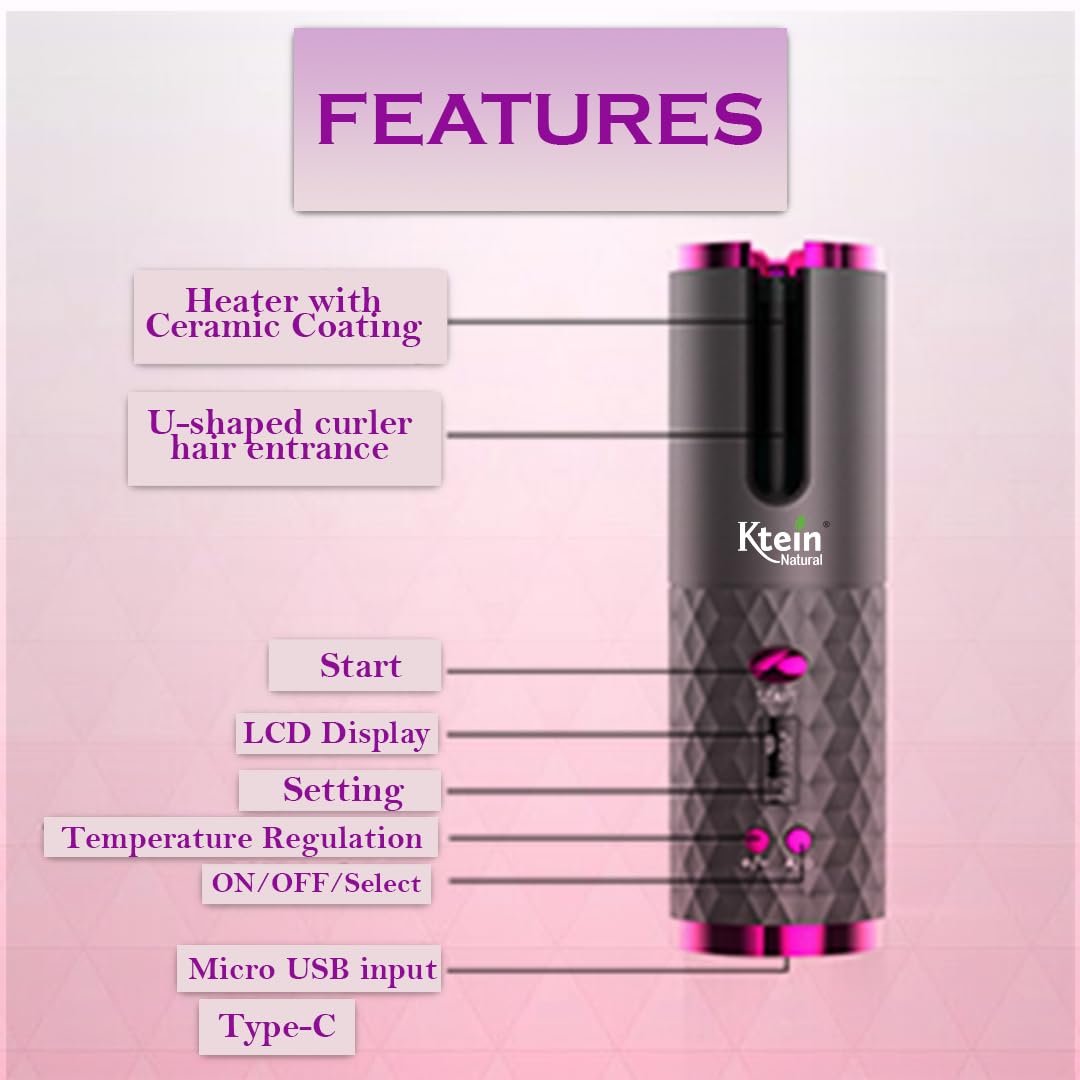 KTEIN Elegance Curl Pro: Professional Hair Styler Kit for Effortless Waves and Curls - Image 3 thumbnail