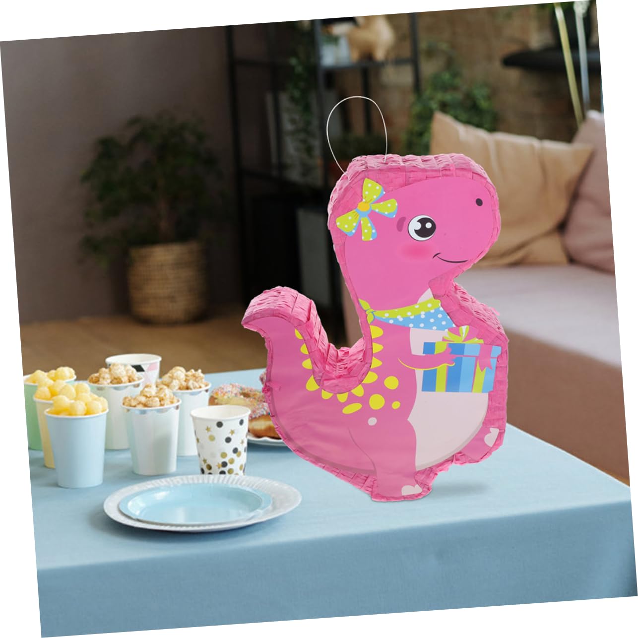 Pinata Dinosauro Carta per Festa Gioco Col Bastone