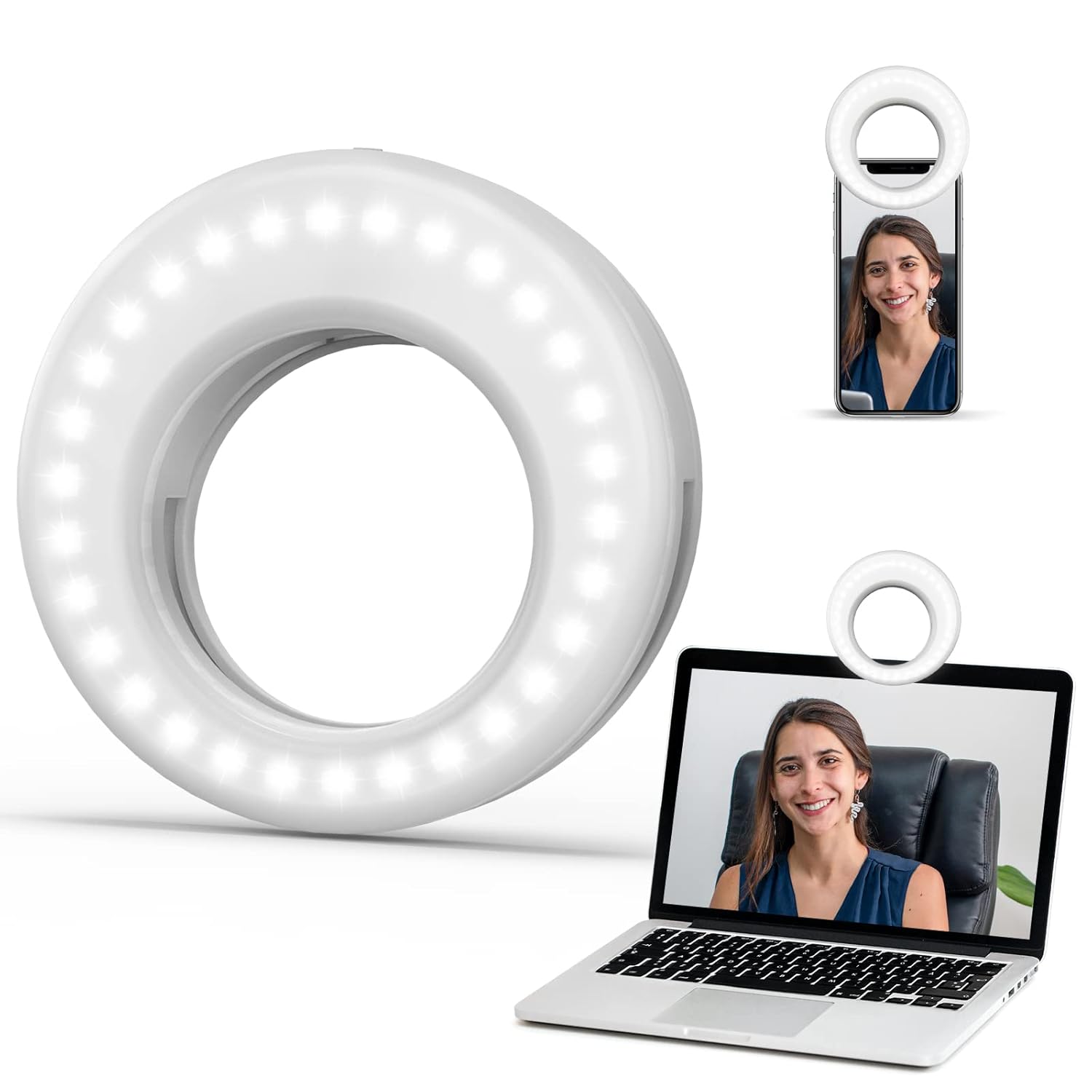 QIAYA Selfie Light Ring Lights LED Circle Light Cell Phone Laptop