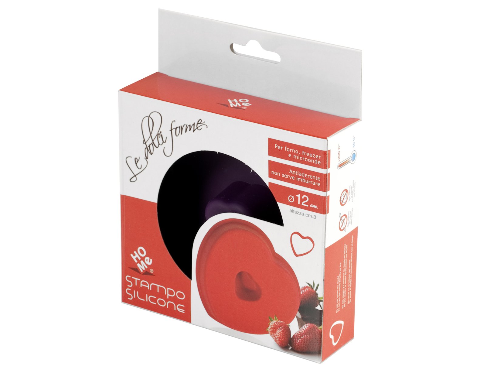 Home 8354500 Heart Mold, Silicone, Multicoloured, cm 12
