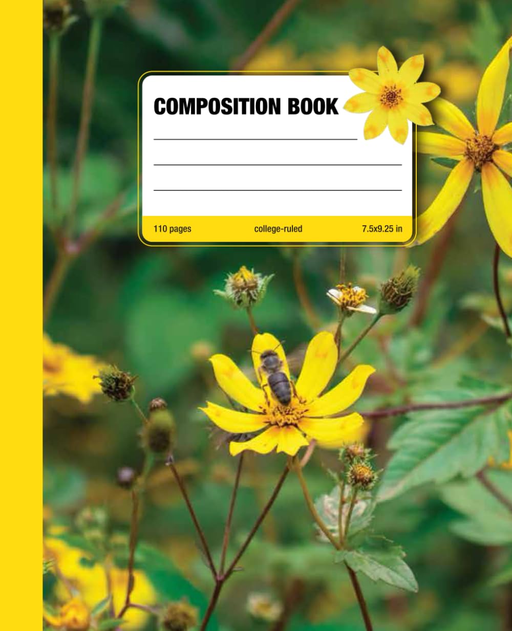 Adey Ababa Composition Notebook: Enkutatash Bees Gathering Pollen from Flower
