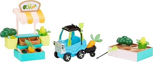 Miniatura 1 de Little Tikes Lets Go Cozy Coupe Farmers Market Set de juego con vehículo de empuje y juego para diversión de mesa o piso para niños pequeños niños y
