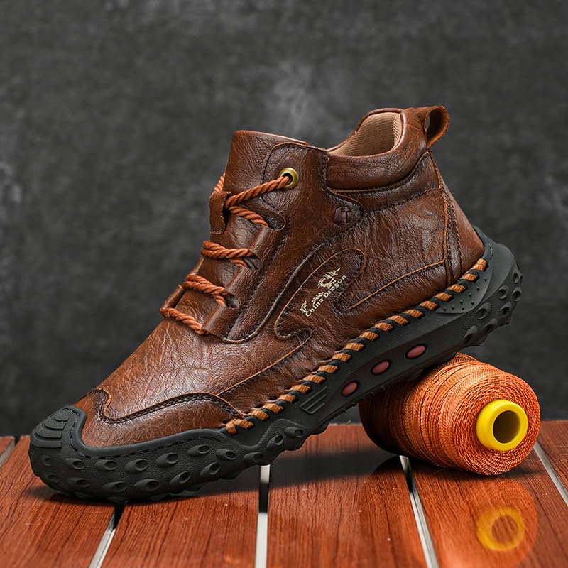 Boots For Men Chelsea Mens Leather High Top Sneakers Shoes Men's White Black Blue Brown Khaki Size Shoe Casual Work Man3